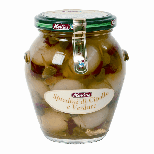 Spiedini di cipolline e verdure